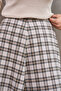 Cream Plaid Four-Piece Skirt - 3