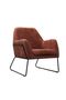 Akira 1 Seater Fabric Accent Chair - Rust, Engineered Wood, 76x85x87cm, 2-Year Warranty - 3