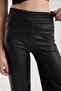 Women's High Waist Wide-Leg Leather Pants - 7