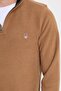 Men's Slim Fit Slim Fit Cotton Thessaloniki Fabric Mock Neck Tile Sweatshirt - 3