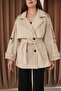 Cashmere Fabric Aller Detailled Apolleted Short Coat - 5
