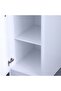 Supreme 1-Door Wardrobe with Mirror - White, Engineered Wood, 3 Shelves, 2-Year Warranty - 3