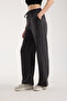 Linen Fabric High Waist Striped Elastic and String Lace-Up Waist Detailed Trousers