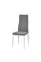 Sicilia 1+6 Tempered Glass Dining Set - 6-Seater White/Grey Table & Chairs, 150x90x75cm - 6
