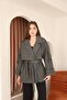 Cashmere Fabric Aller Detailled Apolleted Short Coat