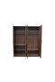 Supreme 4-Door Wardrobe with Mirror - Light Walnut, Engineered Wood, 5 Shelves, 2-Year Warranty - 2