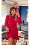 Women's Crew Neck Flounce Detailed Imported Crepe Dress – Engagement, Henna, and Invitation Stylish Dress - 3