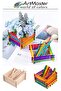 Colorful Ice Cream Sticks Interlocking Narrow 150 Pieces 1 Pack Wooden Sticks with Notched Joint Colorful Serrated Ice Cream - 3