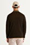 Black-Mustard Standard Fit Regular Cut Crew Neck Cotton Knitwear Sweater - 6