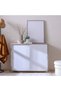 Claster 2-Door Sliding Shoe Cabinet - White, Holds 34 Pairs, Stylish Wood Design, 2-Year Warranty - 7