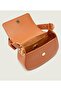Women's Leather Adjustable Strap Metal Logo Beige Shoulder Bag - 6