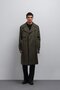 Khaki Relax Fit Men's Trench Coat - 4