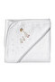 Feather Embroidered 100% Organic Cotton Baby Towel Swaddle 80 X 80 cm - 6