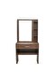 Supreme 1-Drawer Tall Dressing Table with Stool - Light Walnut, Engineered Wood, 2-Year Warranty - 6