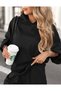Women's long sleeve hooded viscose two-thread blouse and pants two-piece set - 2