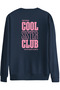 سويت شيرت Cool Sister Club مطبوع برقبة دائرية قصة فضفاضة