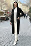 Corded Fabric Knitwear Cardigan with Handle Buttons R7146 Black - 5