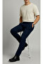 Men's Navy Blue Color Slim Fit Quality Fabric Trousers - 3