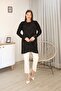 Self-patterned sleeve buttoned tunic - 3