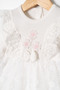 Baby Girl Mevlütlük Dress with Bandana and Lace, Newborn Hospital Release, 100% Cotton 1066K - 2