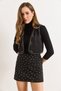 Women's Black Stone Detailed Suede Vest Ylk-19000095 - 3