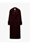 X Melis Ağazat - Oversized Coat Double-Breasted Long Sleeve Pocketed Buttoned - 4