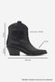 Elia Black Skin Genuine Leather Women's Western Boots - 6