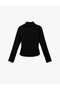 Long Sleeve Mock Neck Half Zipper Sports T-Shirt - 4