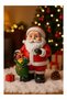 Decorative Handmade Large Size 25X16 cm Santa Claus Figurine Christmas Decorative Ornament New Year Home Office Table