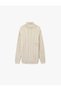 Long Sleeve Hair Knit Textured Turtleneck Sweater - 4