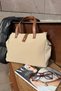 La'Graccio Paris Women's Sabove Water Repellent Fabric 3 Compartment Shoulder and Crossbody Bag - 6