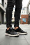 Black and White Lace-Up Men's Casual Shoes 508 m - 3