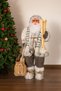 120 cm Christmas Santa Claus Figure - Luxury Decorative Oversized Ornament with White Costume and Skiing (Indoor and Outdoor Use) - 4