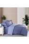 Solo Tone Double 100% Cotton Duvet Cover Set Blue - 2