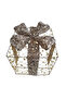25X25 cm Christmas Gift Package Metal Ornament - Gold Silver Sequined Beaded Luxury Christmas under the Tree Decoration - 7