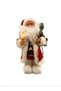 30 cm Lighted Green Plaid Animated and Sound Santa Claus – Special Design Christmas Decoration Figure with Lights - 5