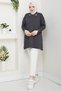 Women's Sleeve Mouth Lace Detailed Mercerized Knitwear Tunic - 2