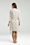 Women's Cream 3-Piece Set, Tank Top Shorts Robe - 6