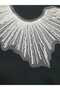 White Sequin Beaded Guipure Brode Applique Decorative Sewing Accessory - 5