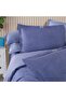 Solo Tone Double 100% Cotton Duvet Cover Set Blue - 3