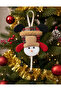 20 cm Plaid Bell Snowman Door Ornament – Christmas Decoration Model with Bell