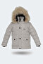 Napoli Unisex Children's Hooded Inflatable Gray Coat & Coat - 2