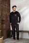 Men's Black Plaid and Square Pattern Long Sleeve Father-Son Velvet Fabric Winter Warm Pajama Set - 2