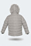 Napoli Unisex Children's Hooded Inflatable Gray Coat & Coat - 3
