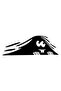 Toothy Man Looking Out of the Trunk Auto Sticker Car Sticker 30 X 11 Cm Si
