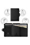 Palermo Carbon Tri-Fold Mechanism Card Holder Genuine Leather Wallet Unisex Women Men Rfid Protected - 6