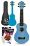 Loki Sp-21Bl Soprano Blue Ukulele Set (Beginner Level)