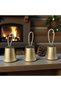 3-Piece Gold Christmas Tree Ornament with Large Bell and Wicker Rope - 7