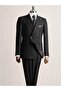 Italian Style K Double-Breasted Jacket Pants Suit Black T14020