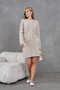 Women's Crew Neck Button Closure Jacket Skirt Two-Piece Knitwear Set - 5